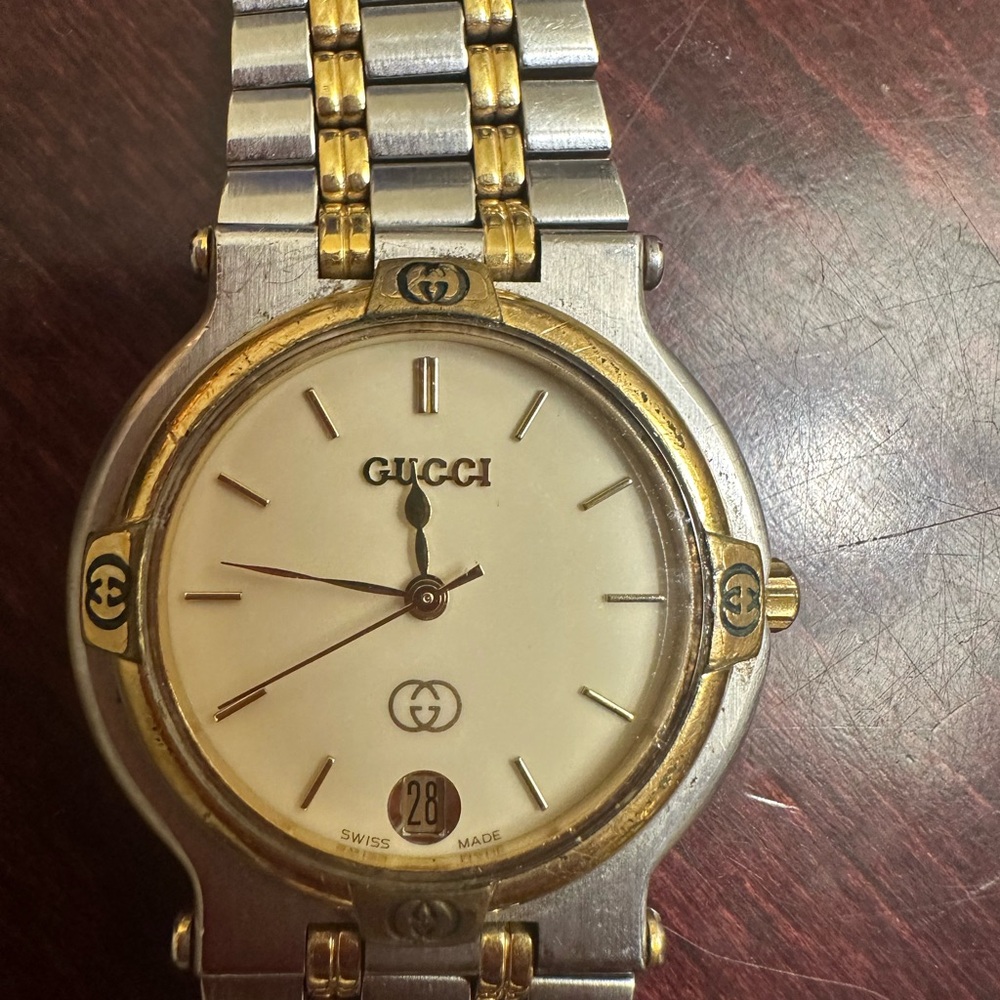 Vintage Gucci Gold and Silver Classic Watch